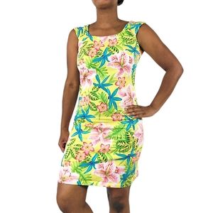 Tommy Hilfiger Vintage Floral Butter Yellow Hawaiian Dress